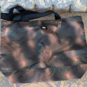 PINK Victoria's Secret Black and Brown Duffel Bag